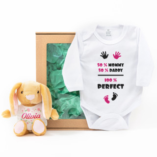 Baby Gift Set "100% Perfect Girl" Baby Gift Set "100% Perfect Girl"