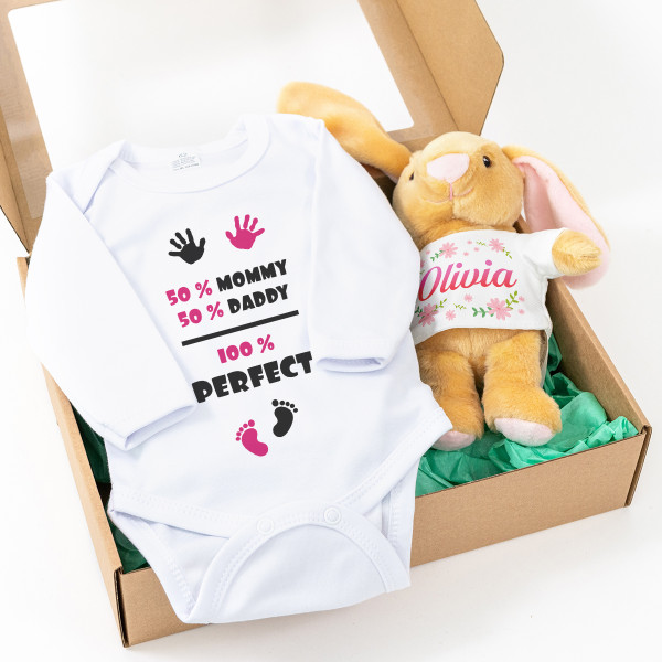 Baby Gift Set "100% Perfect Girl"
