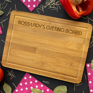 Bamboo cutting board "Boss lady’s cutting board"