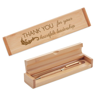 Bamboo pen in a box "THANK YOU for your heartfelt leadership"