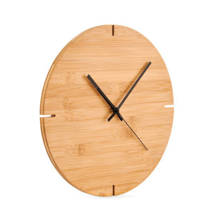 Bamboo wall clock without print