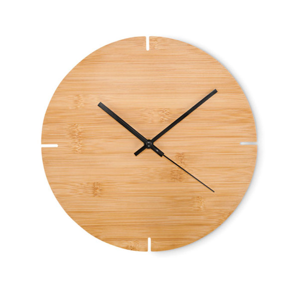 Bamboo wall clock without print