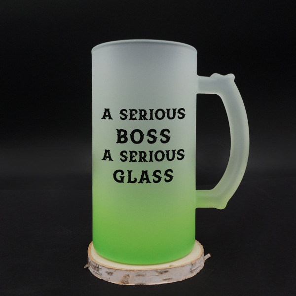 Beer mug "A serious boss a serious glass" Beer mug "A serious boss a serious glass"