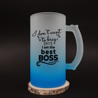 Beer mug "I am the best boss"