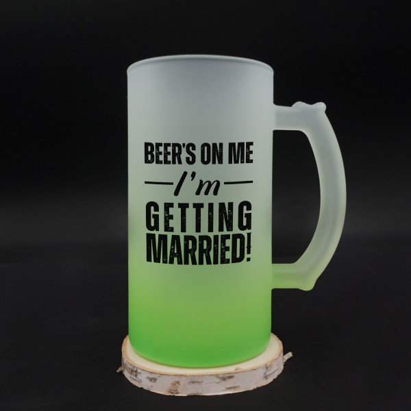 Beer mug "I'm getting married"