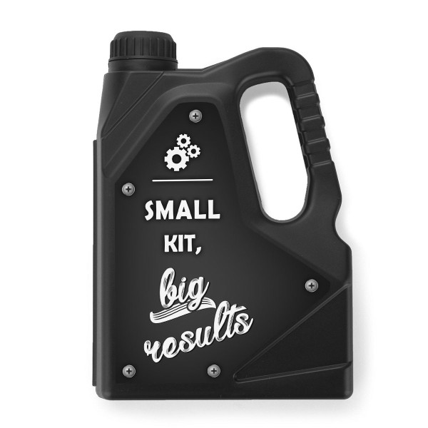 Canister-shaped tool set "Small Kit. Big Results"