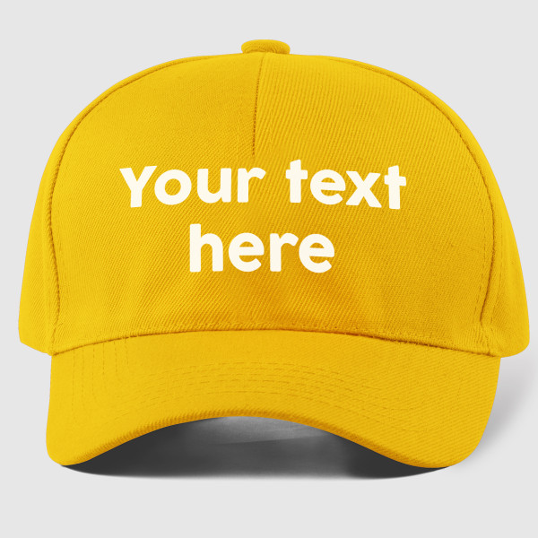 Cap with your own text