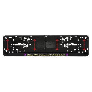 Car number plate frame "I came back"