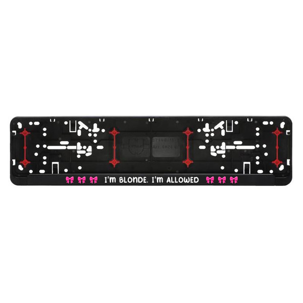 Car number plate frame "I'm blonde" Car number plate frame "I'm blonde"