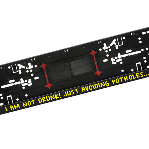 Car number plate frame "I'm not drunk" Car number plate frame "I'm not drunk"