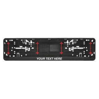 Car number plate frame with your chosen text