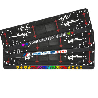 Car number plate frame with your design