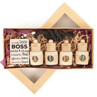 Car scent set „A good boss is hard to find"