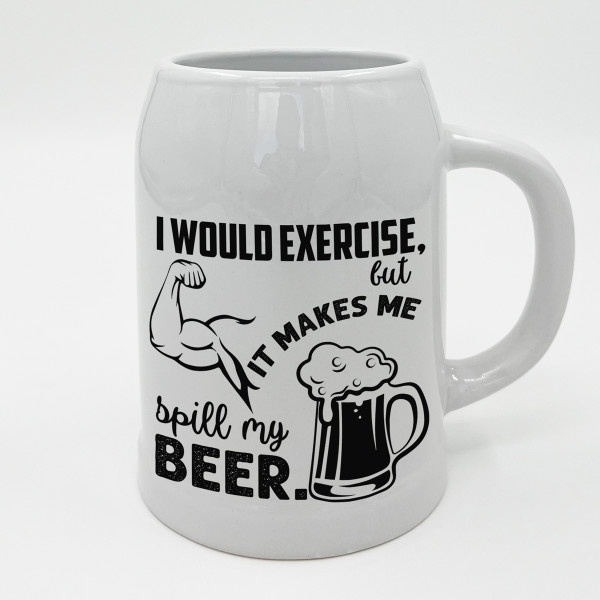 Ceramic Mug "I Don't Exercise"