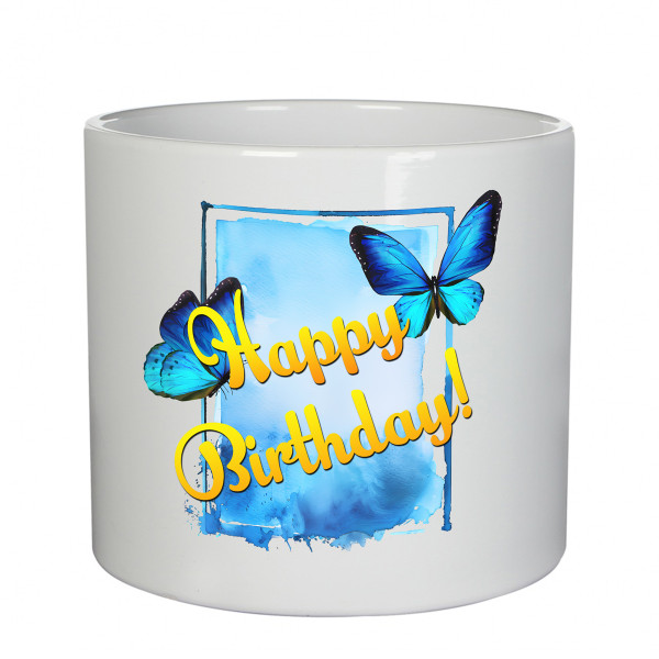 Ceramic pot "Happy Birthday!" Ceramic pot "Happy Birthday!"