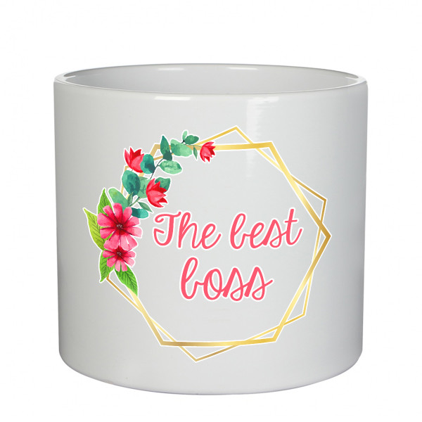 Ceramic pot "The best boss" Ceramic pot "The best boss"