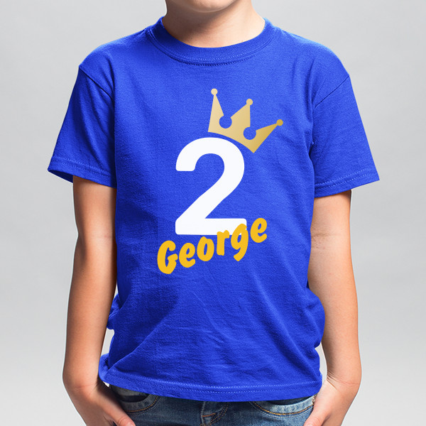 Children's birthday T-shirt with chosen name and age