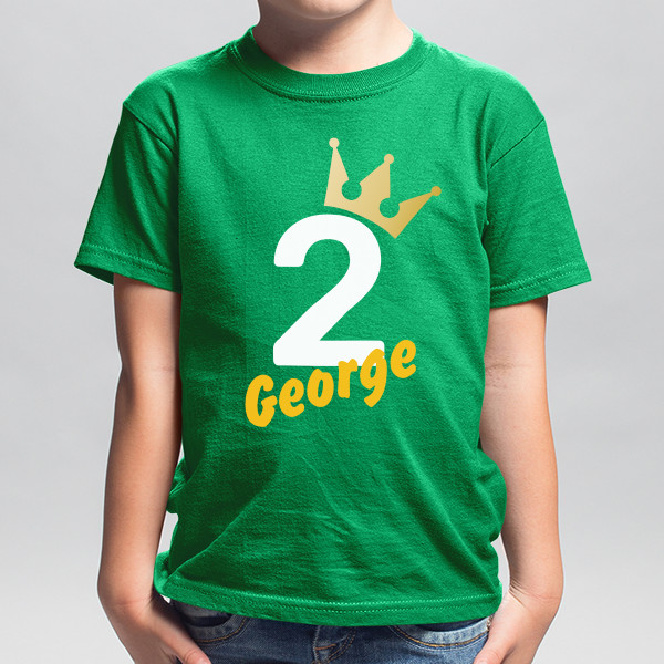 Children's birthday T-shirt with chosen name and age
