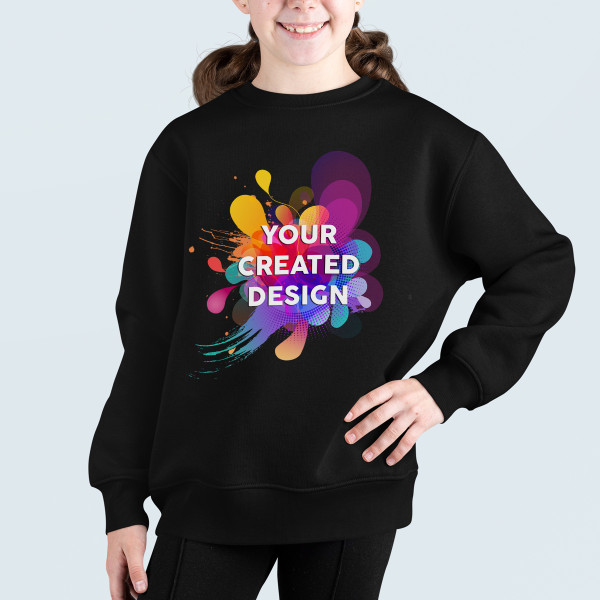 Children's hoodie without hood with your custom design Children's hoodie without hood with your custom design