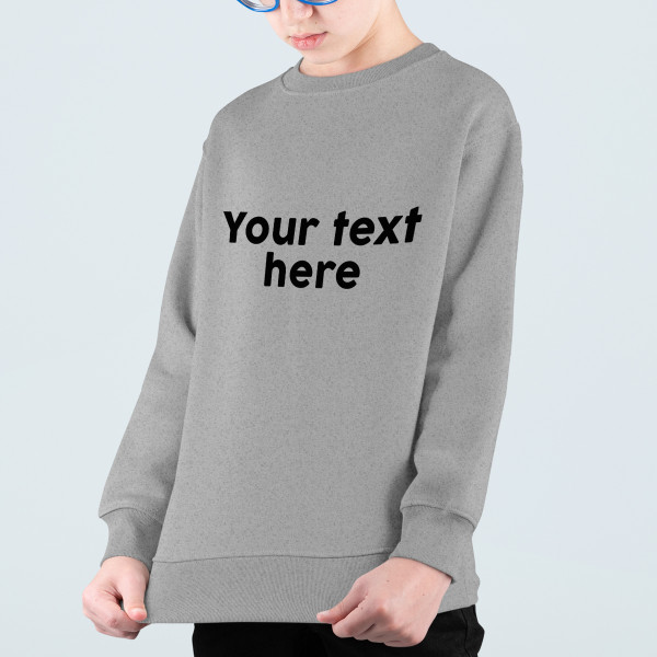 Children's hoodie without hood with your own text Children's hoodie without hood with your own text