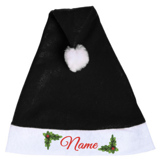Christmas hat with your chosen name (black)