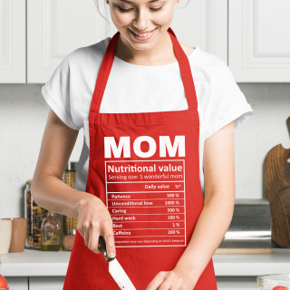 Cotton apron "Mom's ingredients"