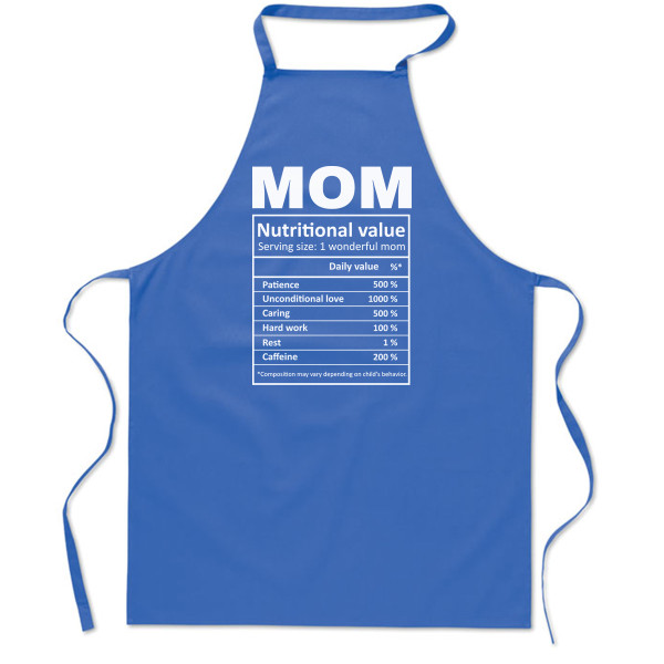 Cotton apron "Mom's ingredients" Cotton apron "Mom's ingredients"