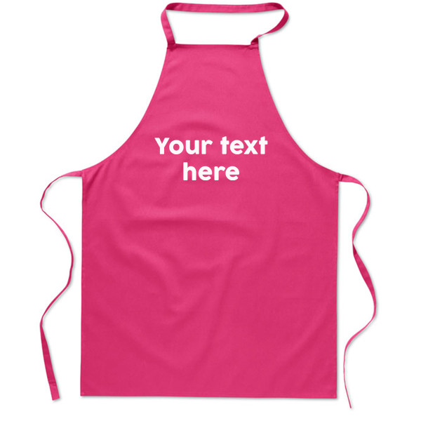 Cotton apron with your chosen text