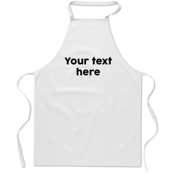 Cotton apron with your chosen text