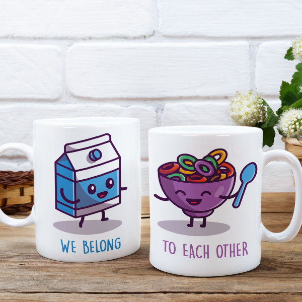 Cup set for couples "Breakfast couple"