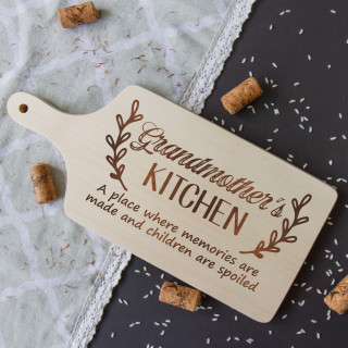 Cutting board with handle "Grandmother's Kitchen" (35cm)