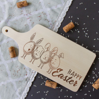 Cutting board with handle "Happy Easter" (35cm)