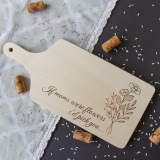 Cutting board with handle "If moms were flowers" (30cm)