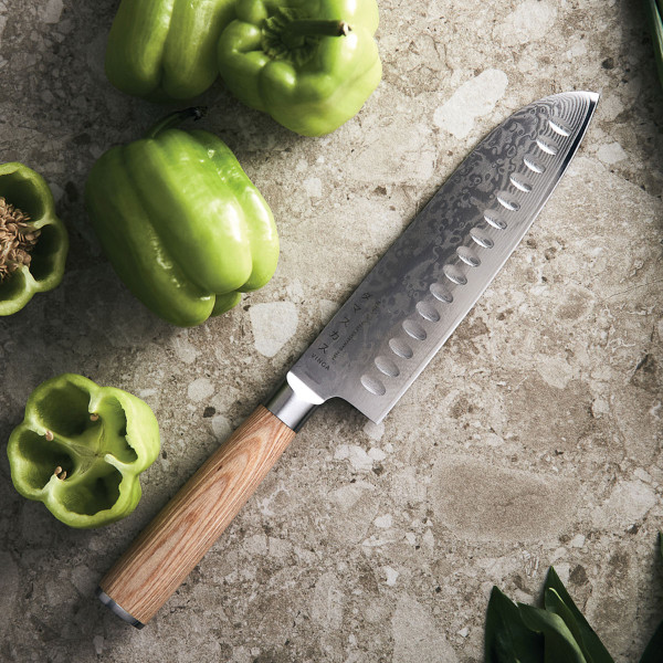Damascus Santoku knife "VINGA Hattasan"
