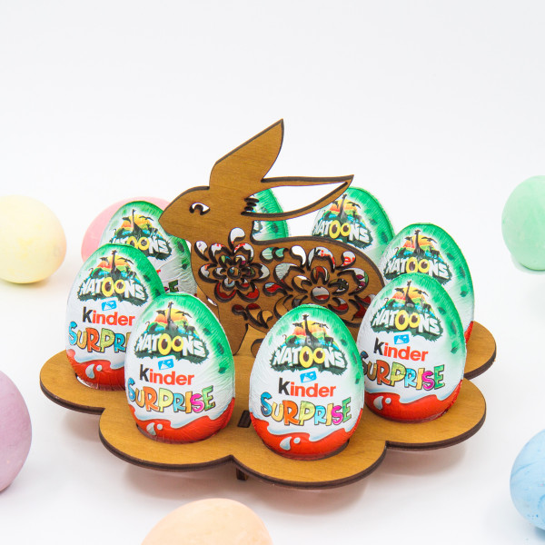 Gift Set "Brown Bunny" with 8 Eggs