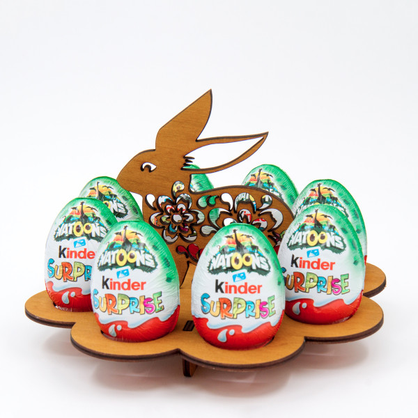 Gift Set "Brown Bunny" with 8 Eggs