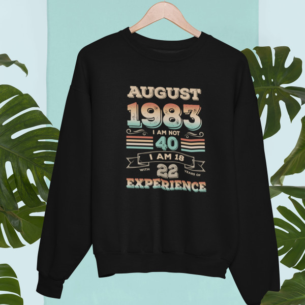 Sweatshirt "Experience" with your selected date (without hood) Sweatshirt "Experience" with your selected date (without hood)