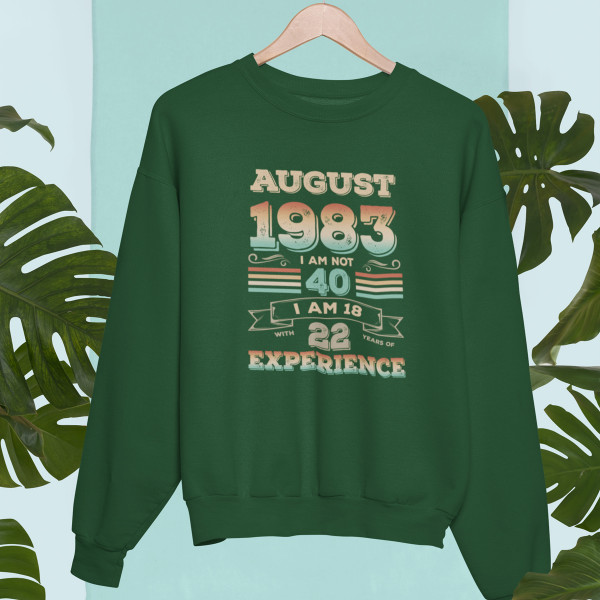 Sweatshirt "Experience" with your selected date (without hood) Sweatshirt "Experience" with your selected date (without hood)
