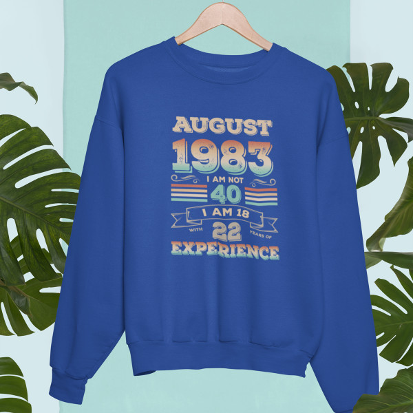 Sweatshirt "Experience" with your selected date (without hood) Sweatshirt "Experience" with your selected date (without hood)