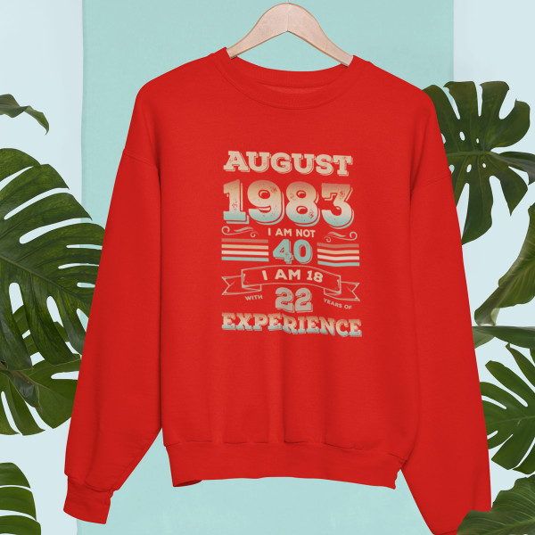 Sweatshirt "Experience" with your selected date (without hood) Sweatshirt "Experience" with your selected date (without hood)