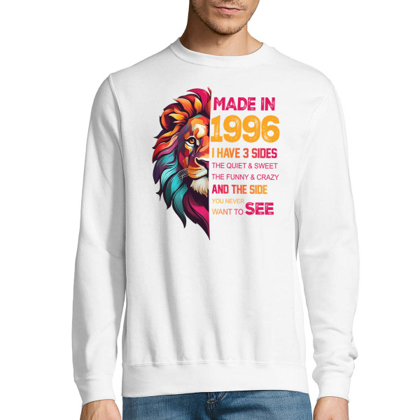 Sweatshirt "Made in" with Your Chosen Birth Year (without Hood) Sweatshirt "Made in" with Your Chosen Birth Year (without Hood)