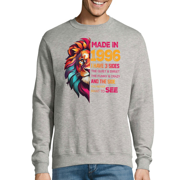 Sweatshirt "Made in" with Your Chosen Birth Year (without Hood) Sweatshirt "Made in" with Your Chosen Birth Year (without Hood)