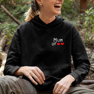 Sweatshirt "Mum" with your selected number of hearts