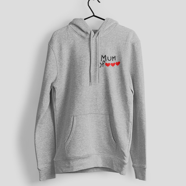 Sweatshirt "Mum" with your selected number of hearts Sweatshirt "Mum" with your selected number of hearts