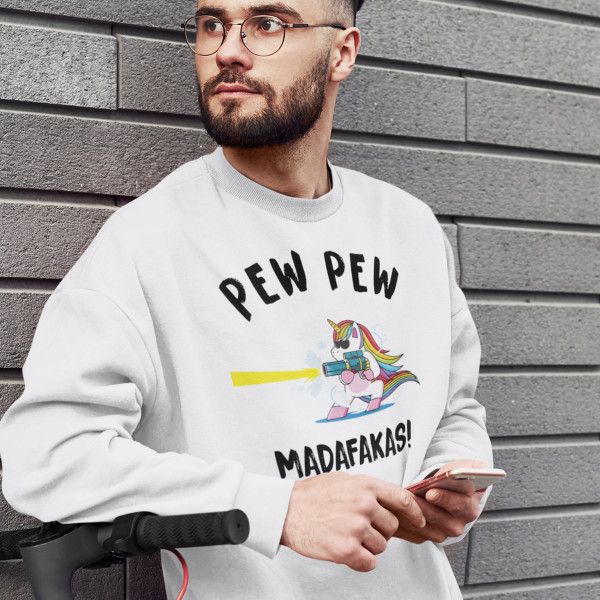 Sweatshirt "Pew pew unicorn" (without hood)