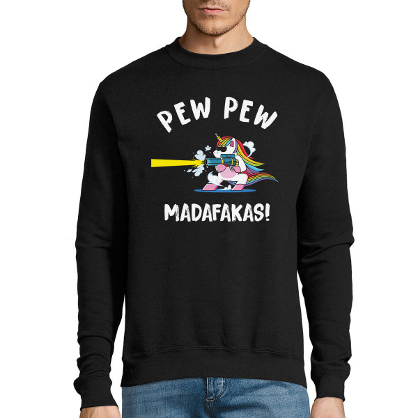 Sweatshirt "Pew pew unicorn" (without hood)