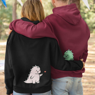 Sweatshirt set "In love dinosaurs"