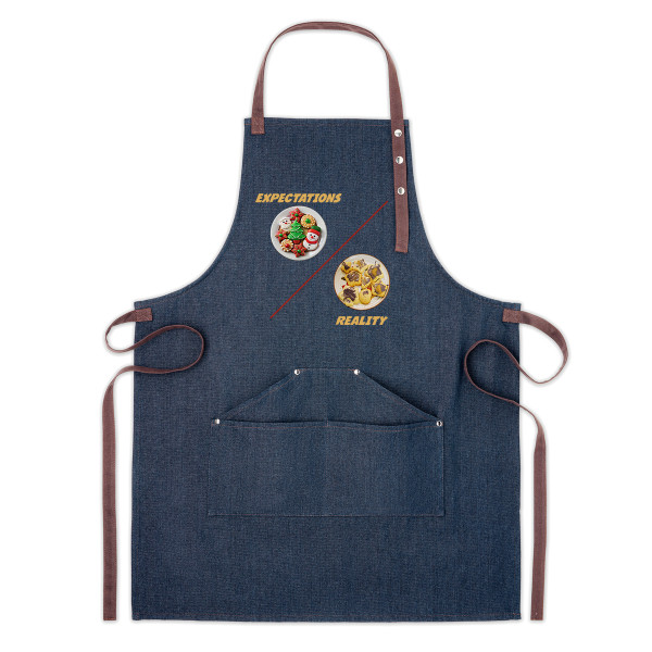 Denim Apron "Expectation vs Reality" Denim Apron "Expectation vs Reality"