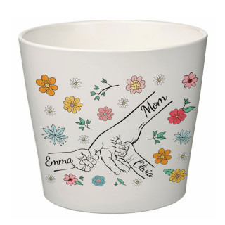 Elegant flower pot "Mother and children" with children’s names