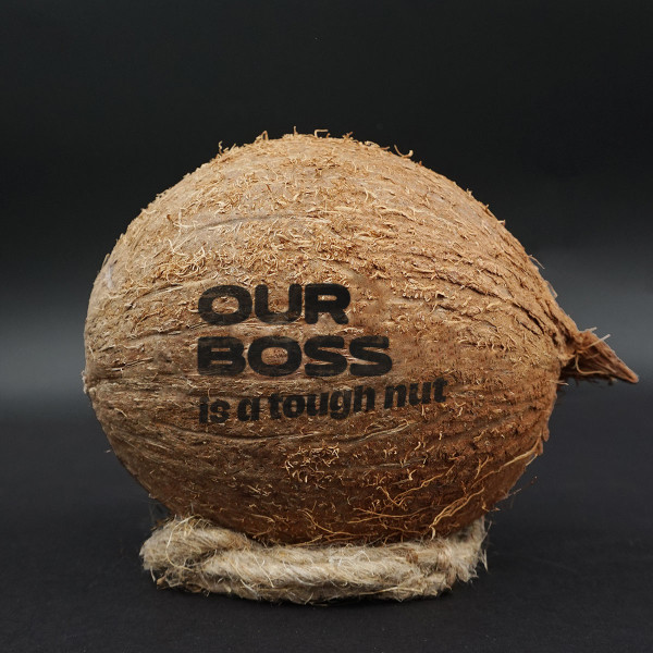 Engraved coconut "Tough nut" Engraved coconut "Tough nut"